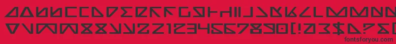 NickTurboExpanded Font – Black Fonts on Red Background