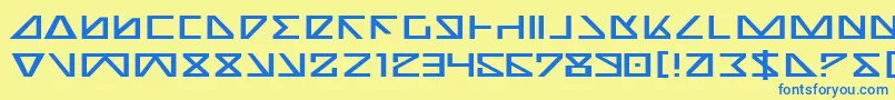 NickTurboExpanded Font – Blue Fonts on Yellow Background
