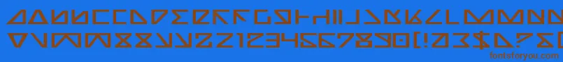 NickTurboExpanded Font – Brown Fonts on Blue Background