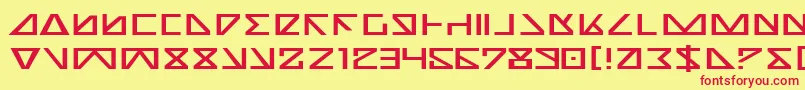 NickTurboExpanded Font – Red Fonts on Yellow Background