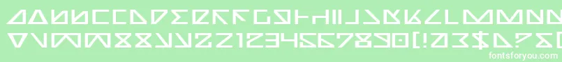 NickTurboExpanded-Schriftart – Weiße Schriften auf grünem Hintergrund