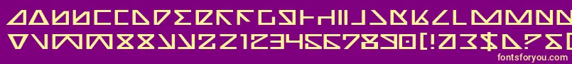 NickTurboExpanded Font – Yellow Fonts on Purple Background