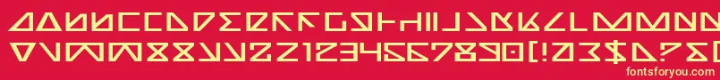 フォントNickTurboExpanded – 黄色の文字、赤い背景