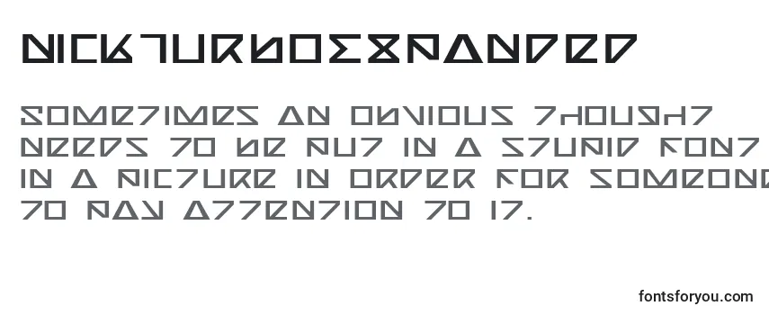 NickTurboExpanded Font