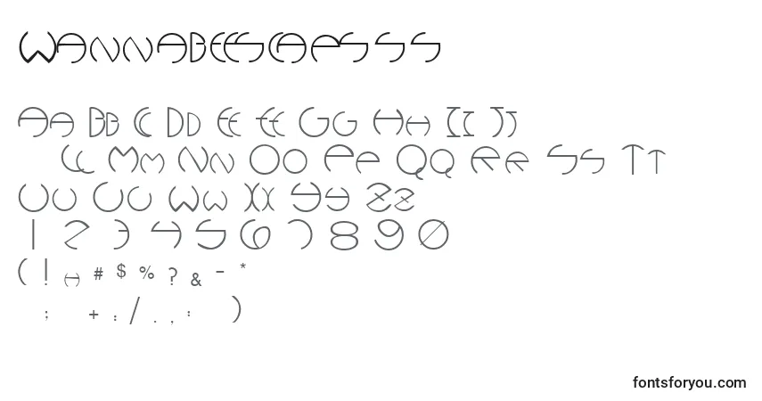 Fuente Wannabeescapsssk - alfabeto, números, caracteres especiales