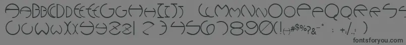 フォントWannabeescapsssk – 黒い文字の灰色の背景