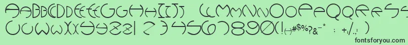 Wannabeescapsssk Font – Black Fonts on Green Background