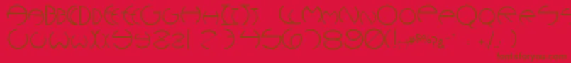 Wannabeescapsssk Font – Brown Fonts on Red Background