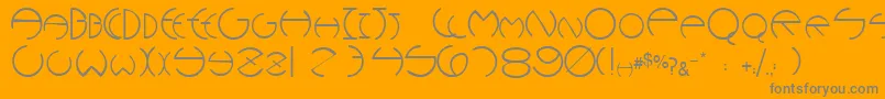 Wannabeescapsssk Font – Gray Fonts on Orange Background