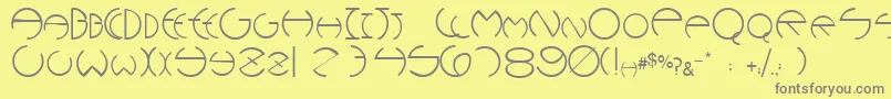 Wannabeescapsssk Font – Gray Fonts on Yellow Background