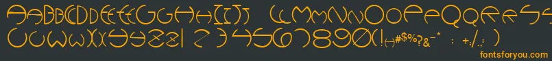 Wannabeescapsssk Font – Orange Fonts on Black Background