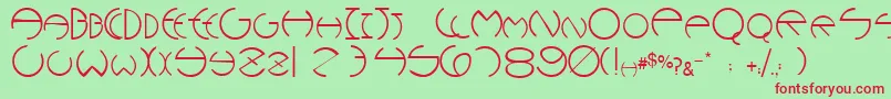 Wannabeescapsssk Font – Red Fonts on Green Background