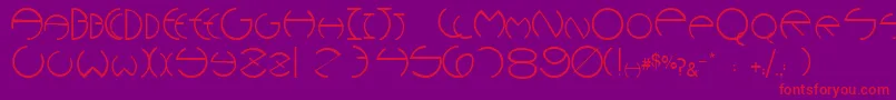 Wannabeescapsssk Font – Red Fonts on Purple Background