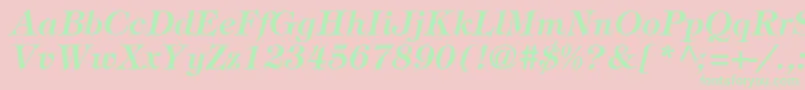 SophisticateSsiSemiBoldItalic Font – Green Fonts on Pink Background