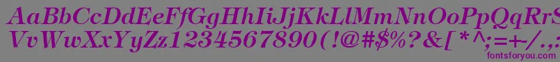 SophisticateSsiSemiBoldItalic Font – Purple Fonts on Gray Background