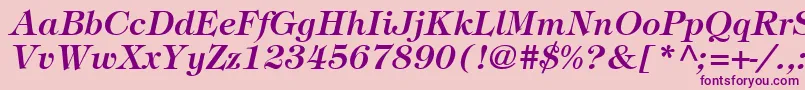 SophisticateSsiSemiBoldItalic Font – Purple Fonts on Pink Background