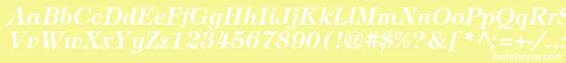 SophisticateSsiSemiBoldItalic Font – White Fonts on Yellow Background