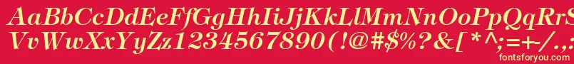 SophisticateSsiSemiBoldItalic Font – Yellow Fonts on Red Background
