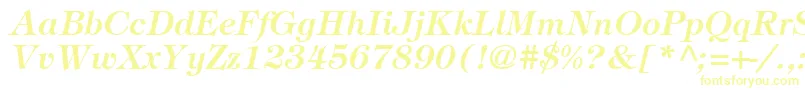 SophisticateSsiSemiBoldItalic Font – Yellow Fonts on White Background