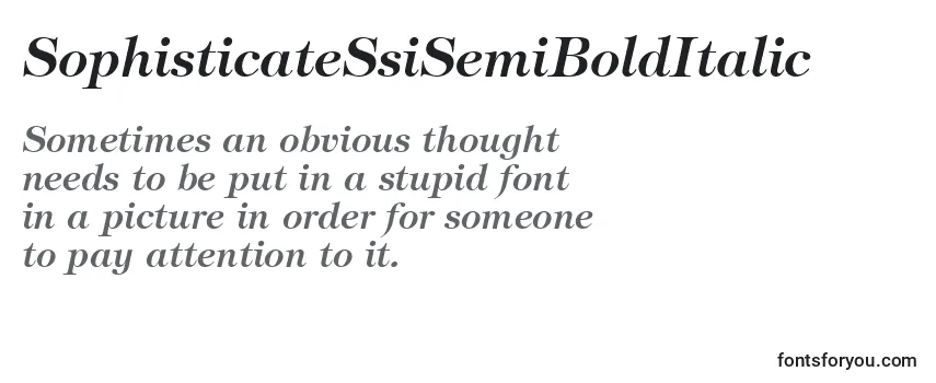 SophisticateSsiSemiBoldItalic Font