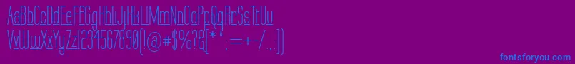 LabtopUnderline Font – Blue Fonts on Purple Background