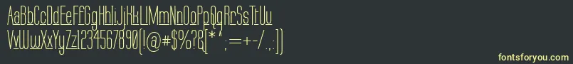 Fonte LabtopUnderline – fontes amarelas em um fundo preto