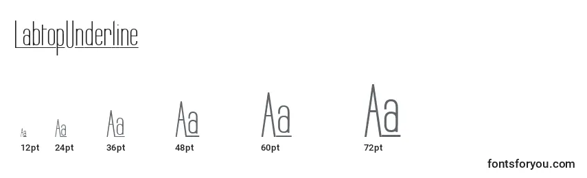LabtopUnderline Font Sizes