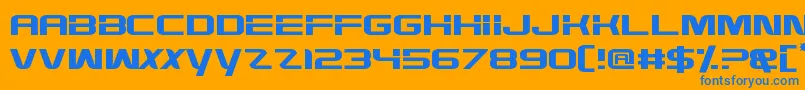 HighDef-Schriftart – Blaue Schriften auf orangefarbenem Hintergrund