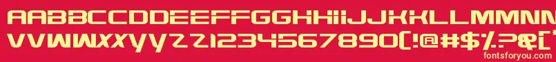 HighDef Font – Yellow Fonts on Red Background