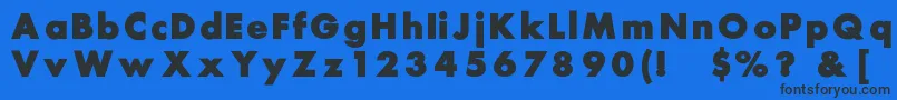 Шрифт Belmar – чёрные шрифты на синем фоне