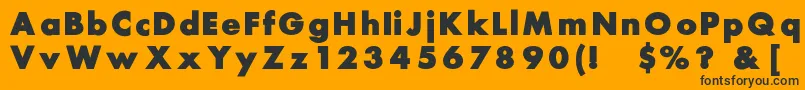 Więcej informacji o czcionce Belmar Czcionka Belmar – czarne czcionki na pomarańczowym tle