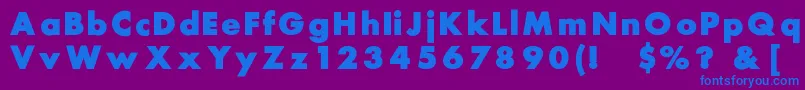 Belmar Font – Blue Fonts on Purple Background