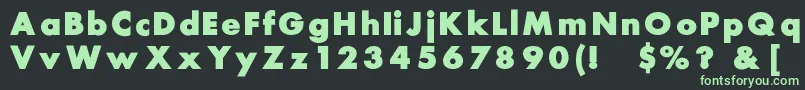 Belmar Font – Green Fonts on Black Background