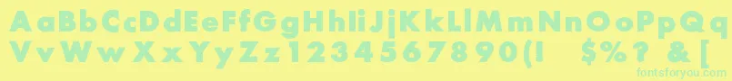 Belmar Font – Green Fonts on Yellow Background