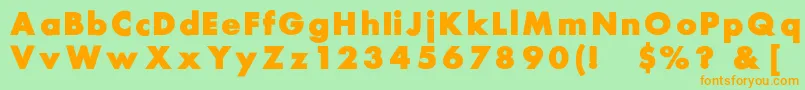 Belmar Font – Orange Fonts on Green Background