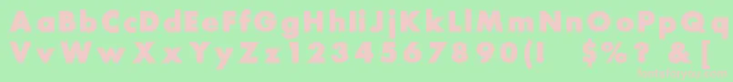 Belmar Font – Pink Fonts on Green Background