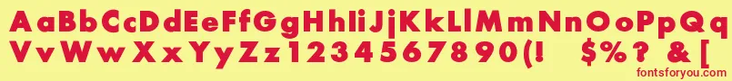 Belmar Font – Red Fonts on Yellow Background
