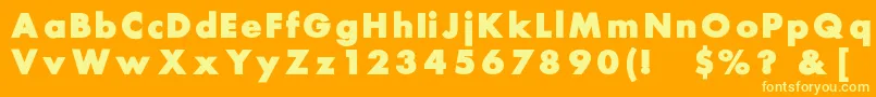 Belmar Font – Yellow Fonts on Orange Background