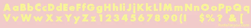 Belmar Font – Yellow Fonts on Pink Background