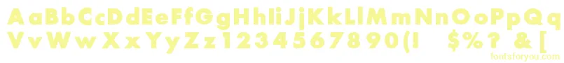 Czcionka Belmar – żółte czcionki