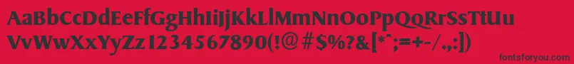 SydneyserialBold Font – Black Fonts on Red Background