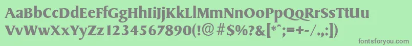 SydneyserialBold Font – Gray Fonts on Green Background