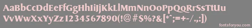 SydneyserialBold Font – Pink Fonts on Gray Background