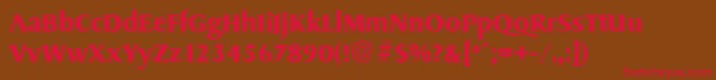 SydneyserialBold Font – Red Fonts on Brown Background