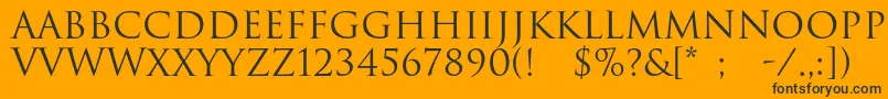 Romul Font – Black Fonts on Orange Background