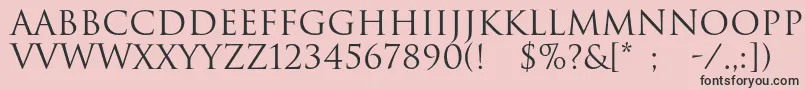 Шрифт Romul – чёрные шрифты на розовом фоне