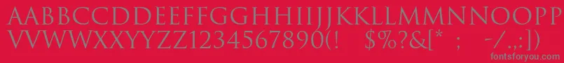 Шрифт Romul – серые шрифты на красном фоне