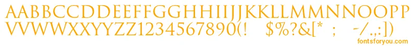 Шрифт Romul – оранжевые шрифты