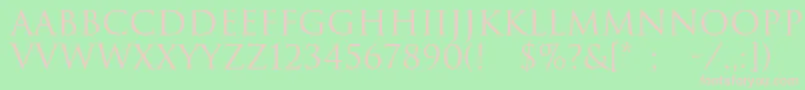 Romul Font – Pink Fonts on Green Background