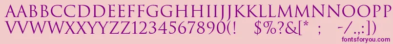 Romul Font – Purple Fonts on Pink Background